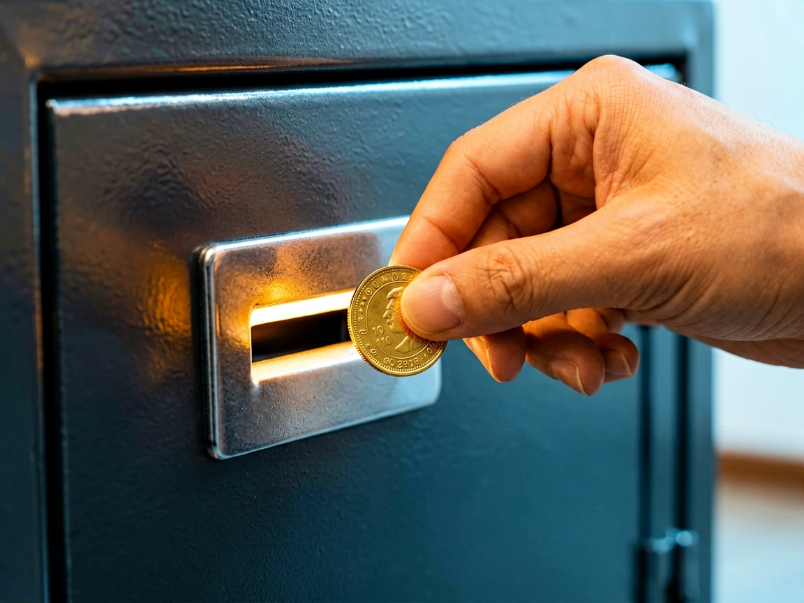 ငွေသွင်း coin slot vault အနီးကပ်ပုံ
